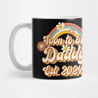 Soon To Be Daddy Est. 2024 Family 60s 70s Hippie Costume Mug